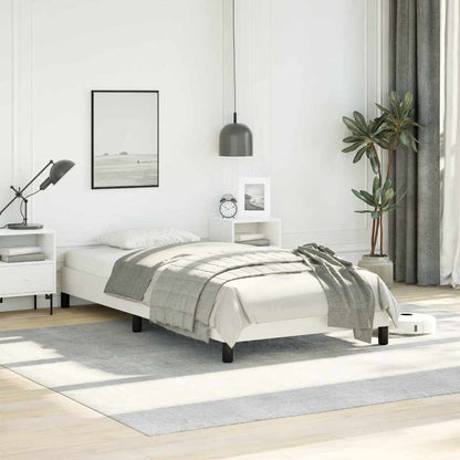 Bed Frame without Mattress White 100x203 cm Twin XL Faux Leather