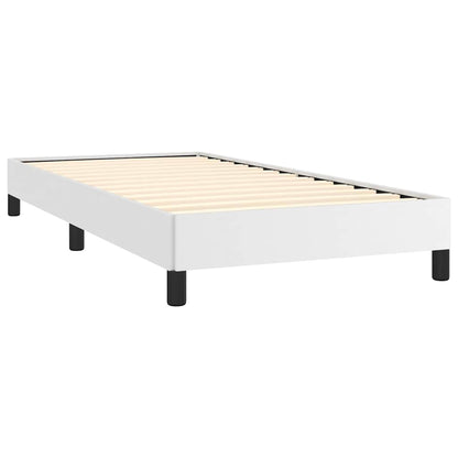 Bed Frame without Mattress White 100x203 cm Twin XL Faux Leather