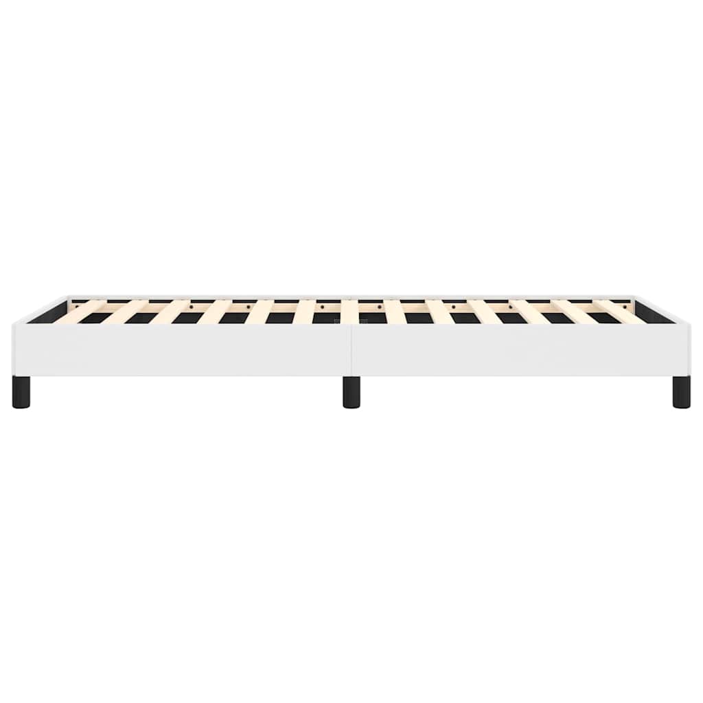 Bed Frame without Mattress White 100x203cm Twin XL Faux Leather