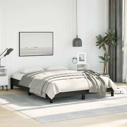 Bed Frame without Mattress Black 137x190 cm Full Faux Leather