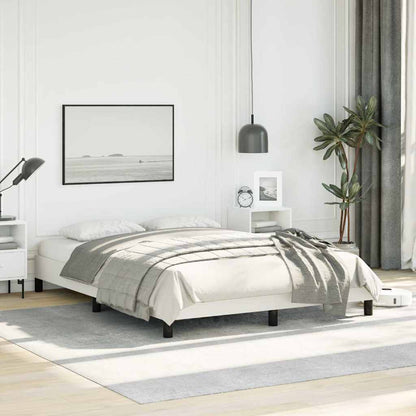 Bed Frame without Mattress White 137x190 cm Full Faux Leather