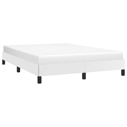 Bed Frame without Mattress White 152x203 cm Queen Faux Leather