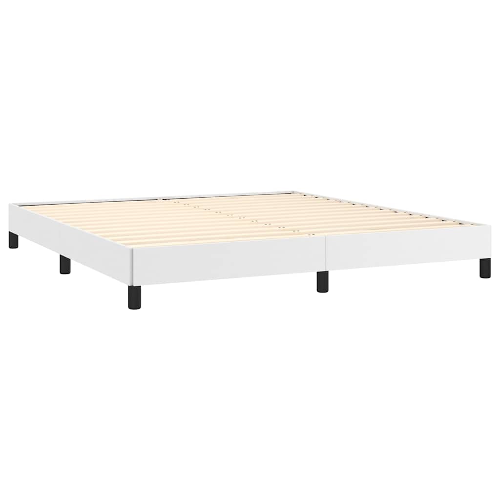 Bed Frame without Mattress White 152x203 cm Queen Faux Leather