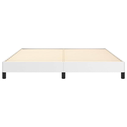 Bed Frame without Mattress White 152x203 cm Queen Faux Leather
