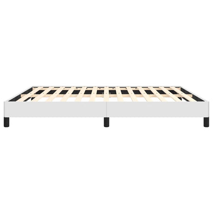 Bed Frame without Mattress White 193x203 cm King Faux Leather