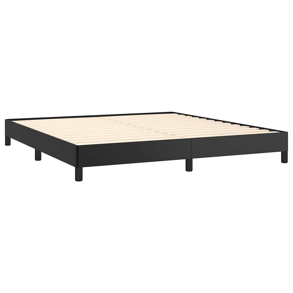 Bed Frame without Mattress Black California King Faux Leather
