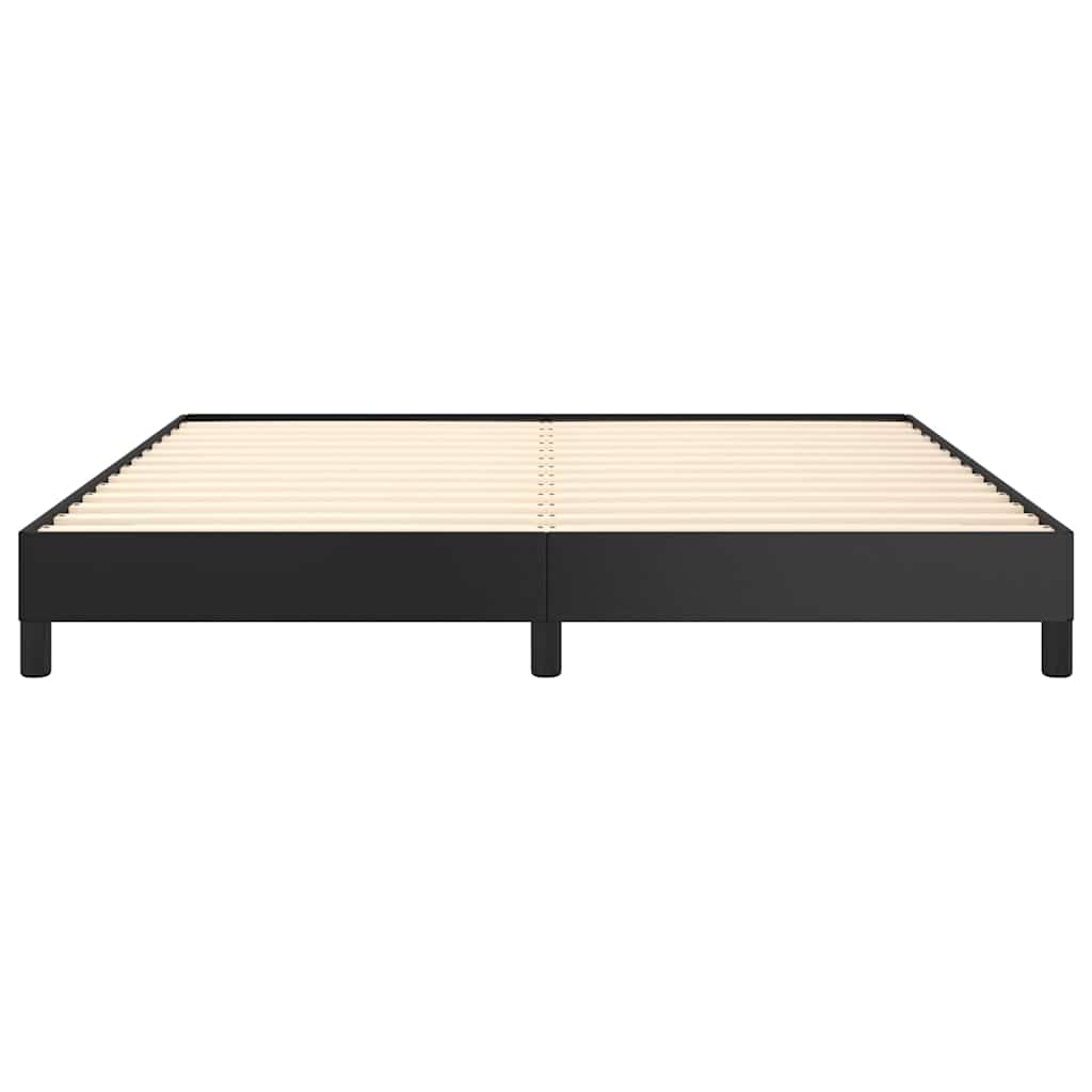 Bed Frame without Mattress Black California King Faux Leather