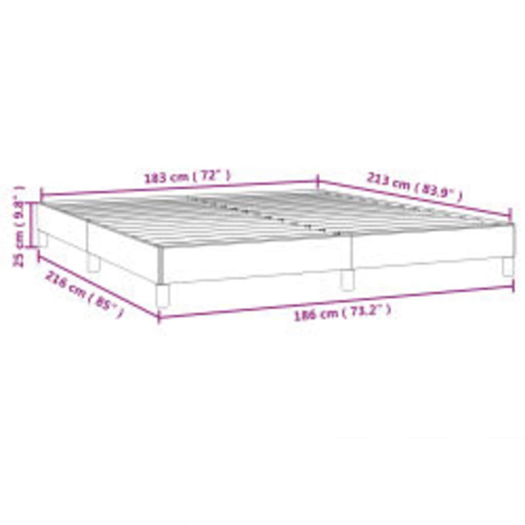 Bed Frame without Mattress White California King Faux Leather