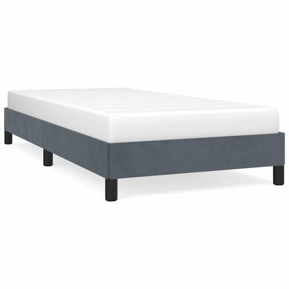 Bed Frame without Mattress Dark Grey 100x203 cm Twin XL Velvet