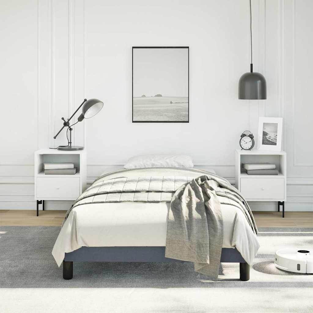 Bed Frame without Mattress Dark Grey 100x203 cm Twin XL Velvet