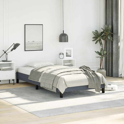 Bed Frame without Mattress Dark Grey 100x203 cm Twin XL Velvet