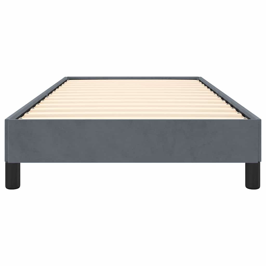 Bed Frame without Mattress Dark Grey 100x203 cm Twin XL Velvet