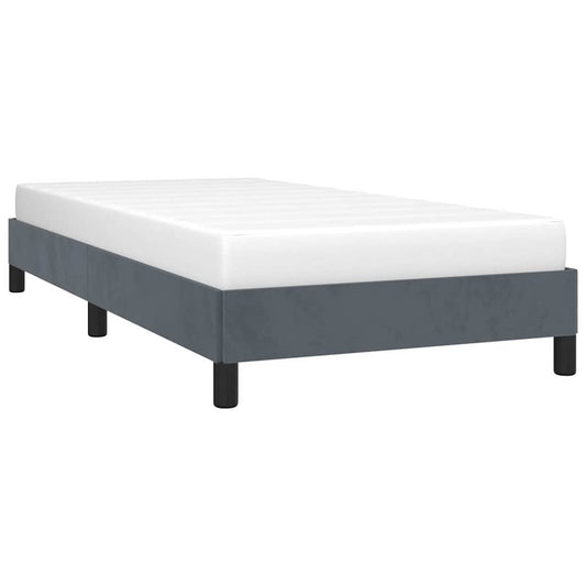Bed Frame without Mattress Dark Grey 100x203 cm Twin XL Velvet