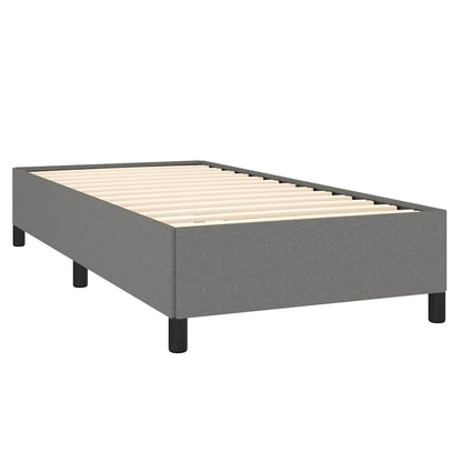 Bed Frame without Mattress Dark Grey 100x190 cm Twin Fabric