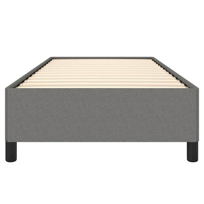 Bed Frame without Mattress Dark Grey 100x190 cm Twin Fabric