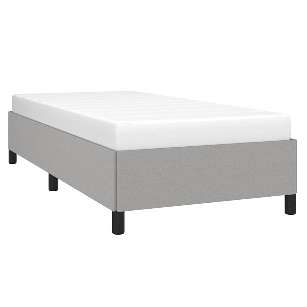 Bed Frame without Mattress Light Grey 100x203 cm Twin XL Fabric