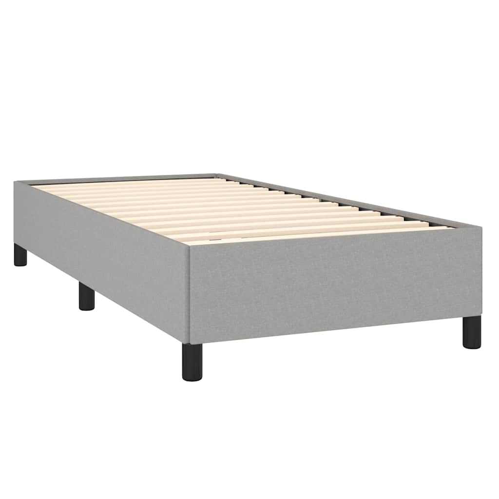 Bed Frame without Mattress Light Grey 100x203 cm Twin XL Fabric