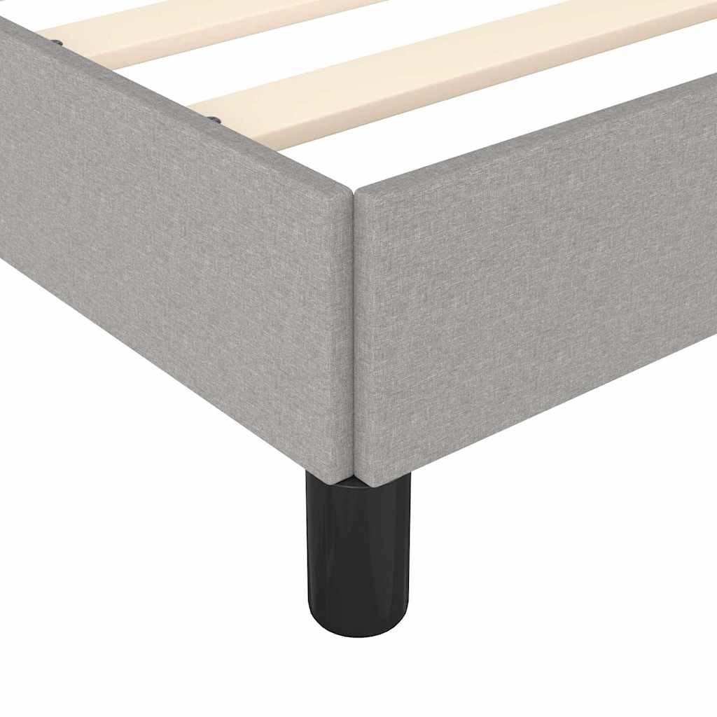 Bed Frame without Mattress Light Grey 100x203 cm Twin XL Fabric