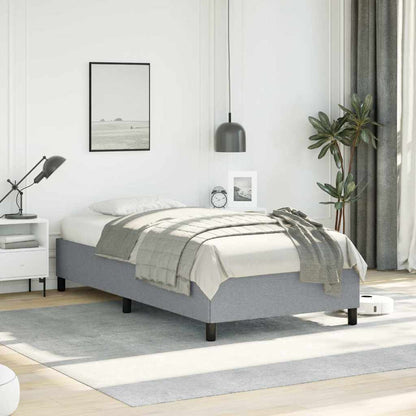 Bed Frame without Mattress Light Grey 100x203 cm Twin XL Fabric