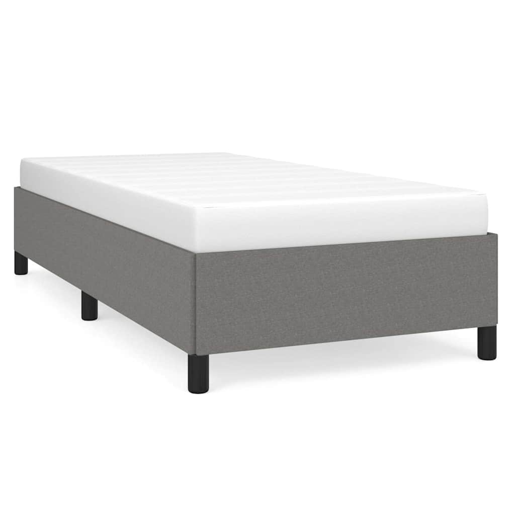 Bed Frame without Mattress Dark Grey 100x203 cm Twin XL Fabric