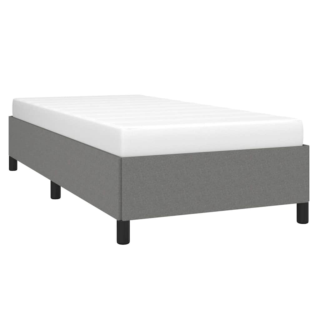 Bed Frame without Mattress Dark Grey 100x203 cm Twin XL Fabric