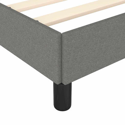Bed Frame without Mattress Dark Grey 100x203 cm Twin XL Fabric