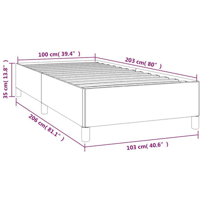 Bed Frame without Mattress Dark Grey 100x203 cm Twin XL Fabric