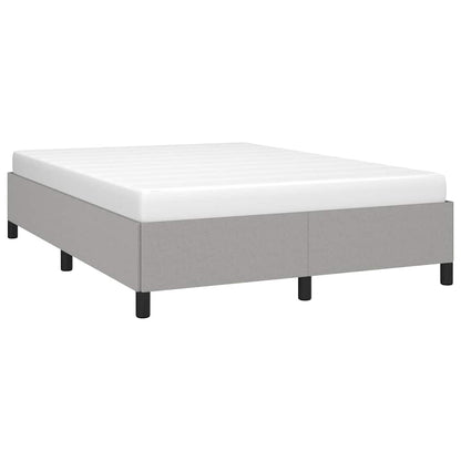 Bed Frame without Mattress Light Grey 137x190 cm Full Fabric