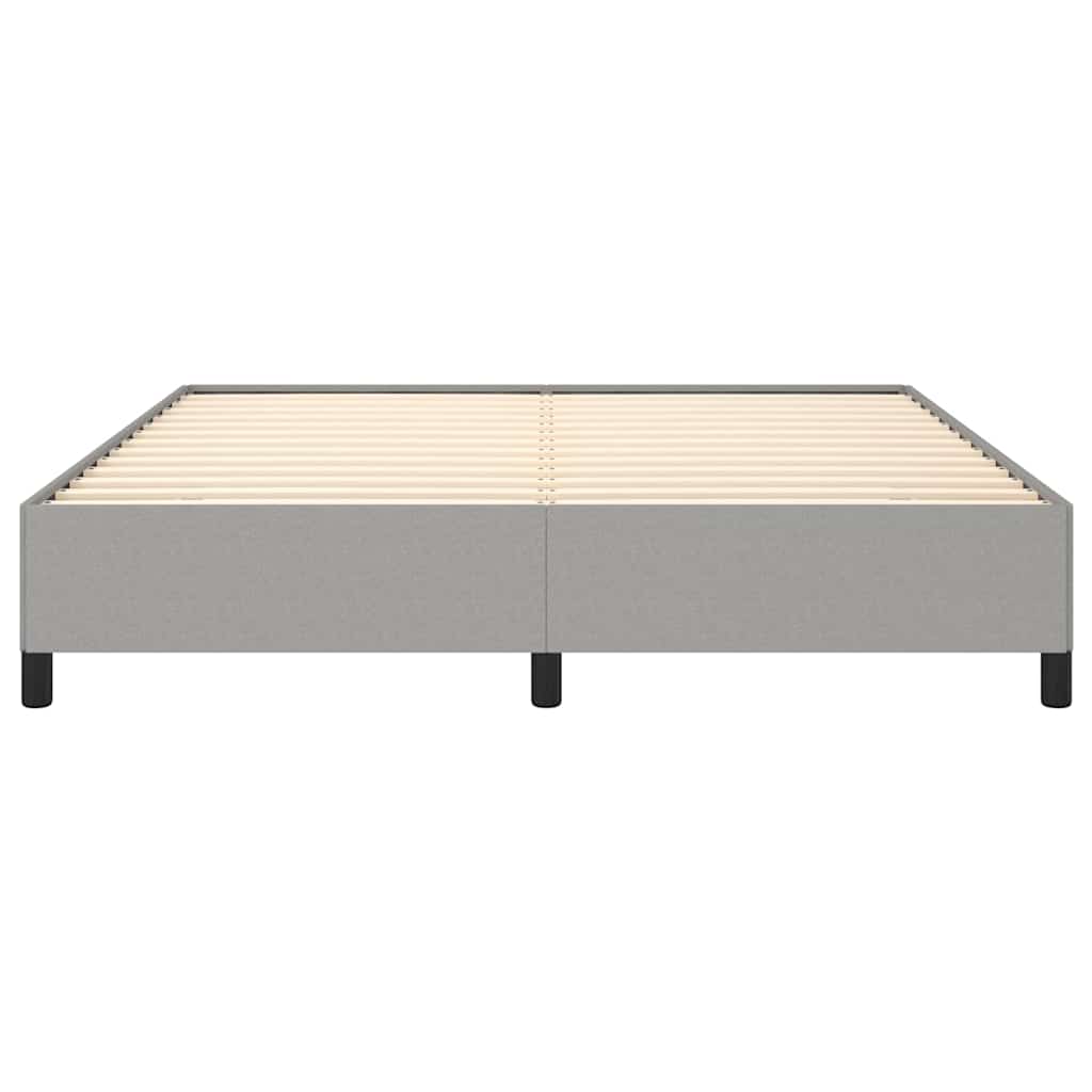 Bed Frame without Mattress Light Grey 152x203 cm Queen Fabric