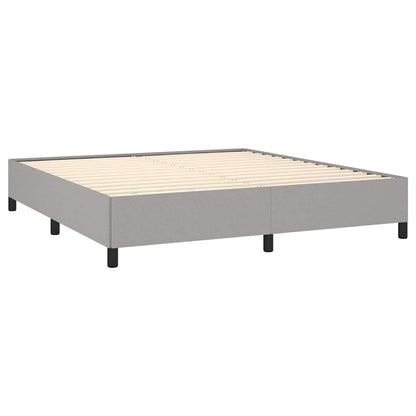 Bed Frame without Mattress Light Grey 193x203 cm King Fabric