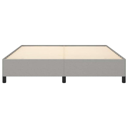 Bed Frame without Mattress Light Grey 193x203 cm King Fabric