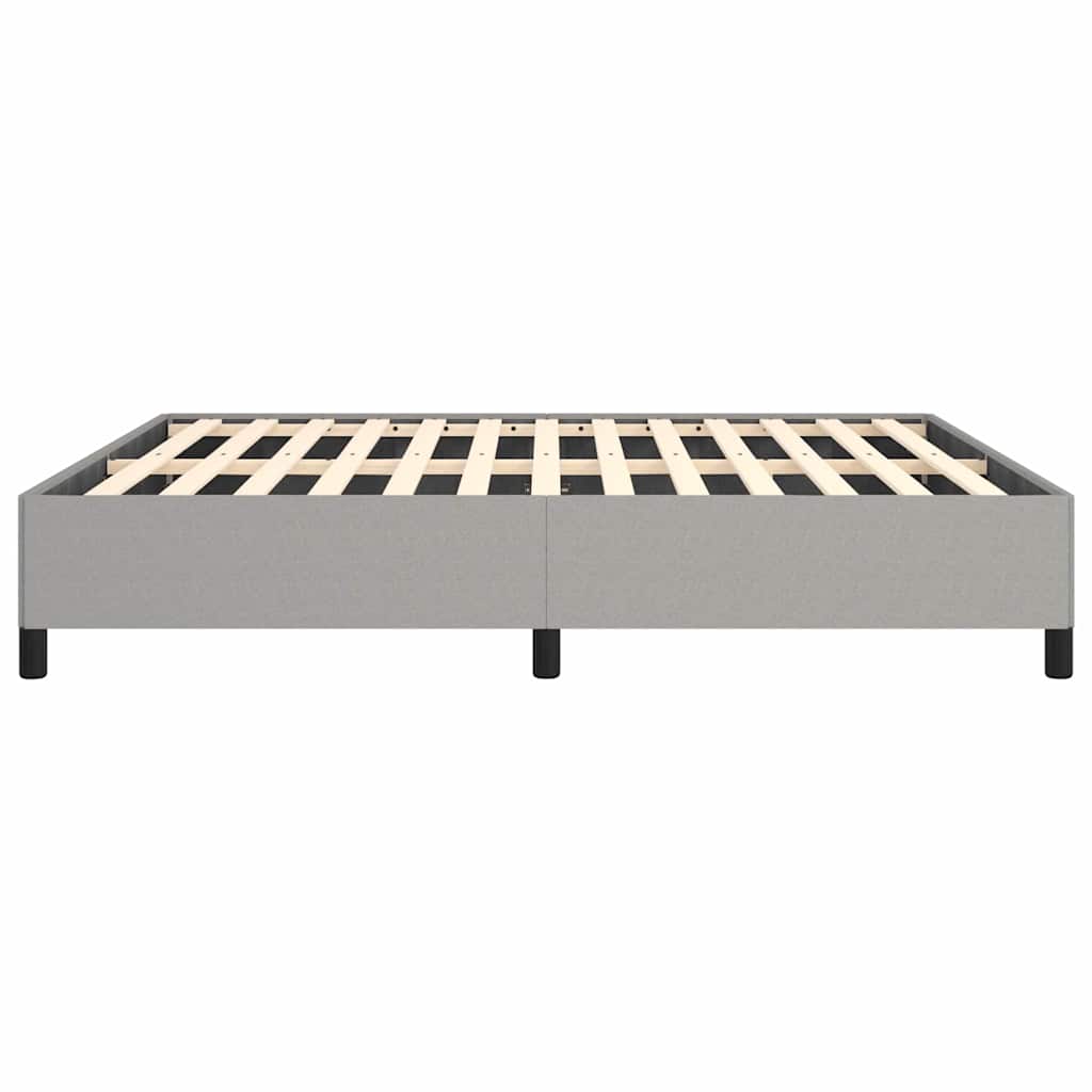 Bed Frame without Mattress Light Grey 193x203 cm King Fabric