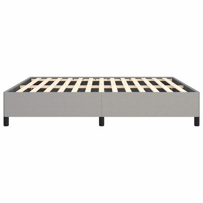 Bed Frame without Mattress Light Grey 193x203 cm King Fabric