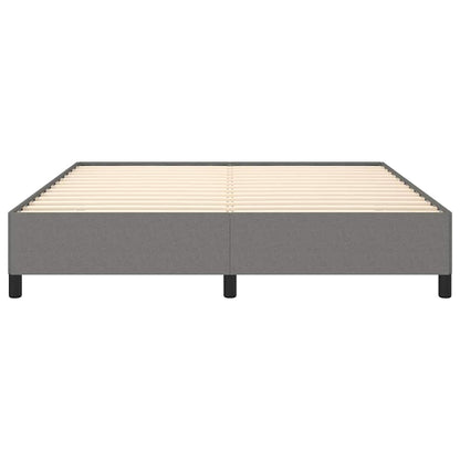 Bed Frame without Mattress Dark Grey 193x203 cm King Fabric
