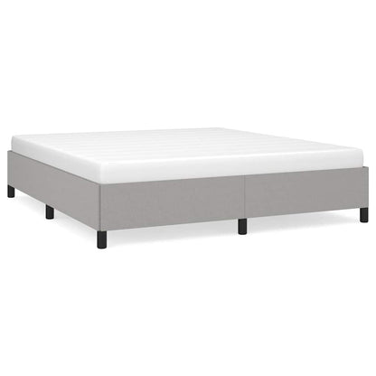 Bed Frame without Mattress Light Grey California King Fabric