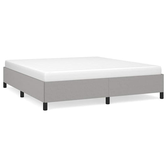 Bed Frame without Mattress Light Grey California King Fabric