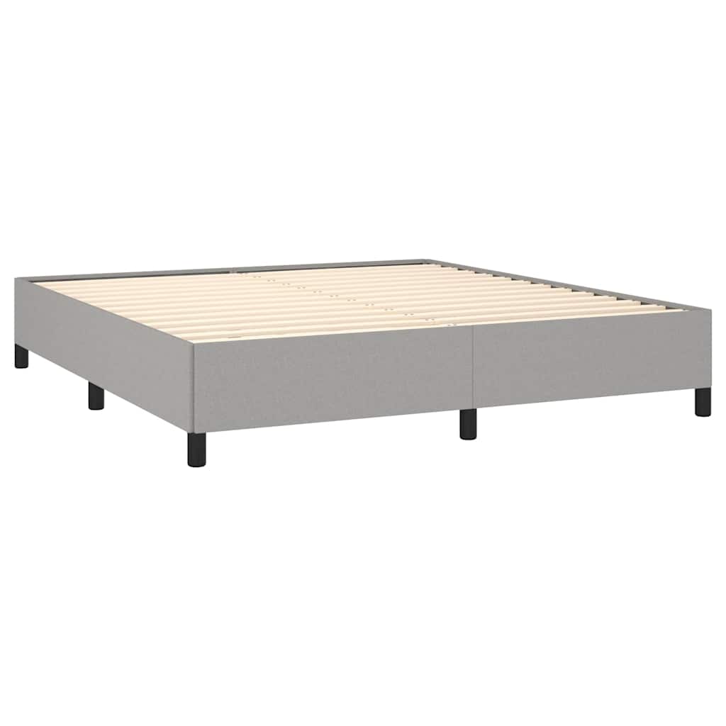 Bed Frame without Mattress Light Grey California King Fabric