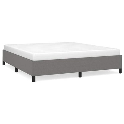 Bed Frame without Mattress Dark Grey California King Fabric