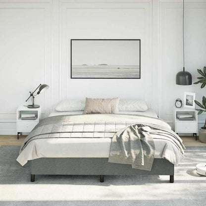 Bed Frame without Mattress Dark Grey California King Fabric