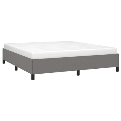 Bed Frame without Mattress Dark Grey California King Fabric
