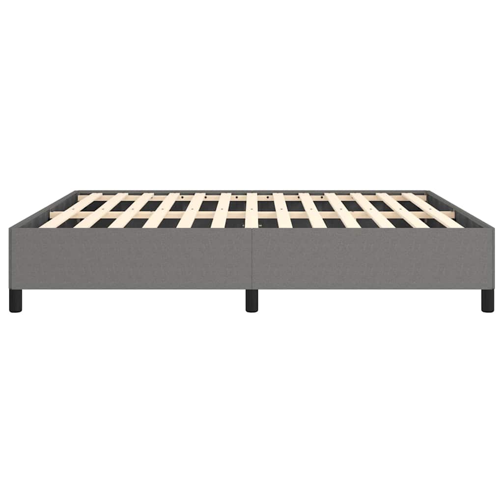Bed Frame without Mattress Dark Grey California King Fabric