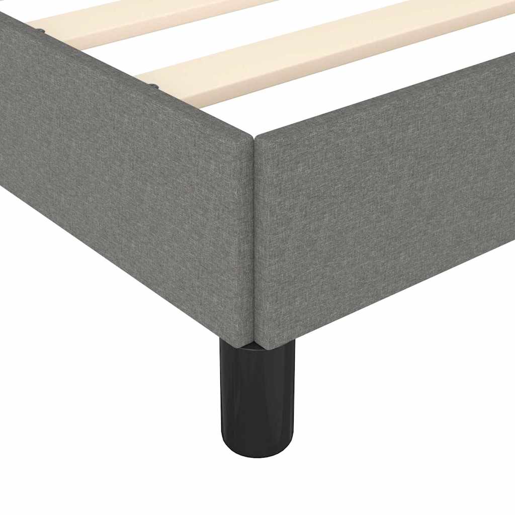 Bed Frame without Mattress Dark Grey California King Fabric