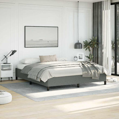 Bed Frame without Mattress Dark Grey California King Fabric
