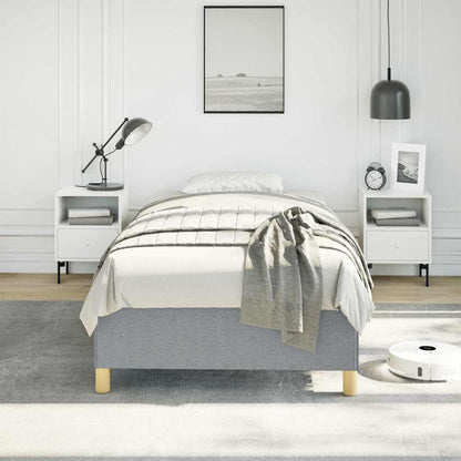 Bed Frame without Mattress Light Grey 100x203 cm Twin XL Fabric