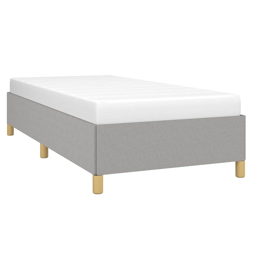 Bed Frame without Mattress Light Grey 100x203 cm Twin XL Fabric
