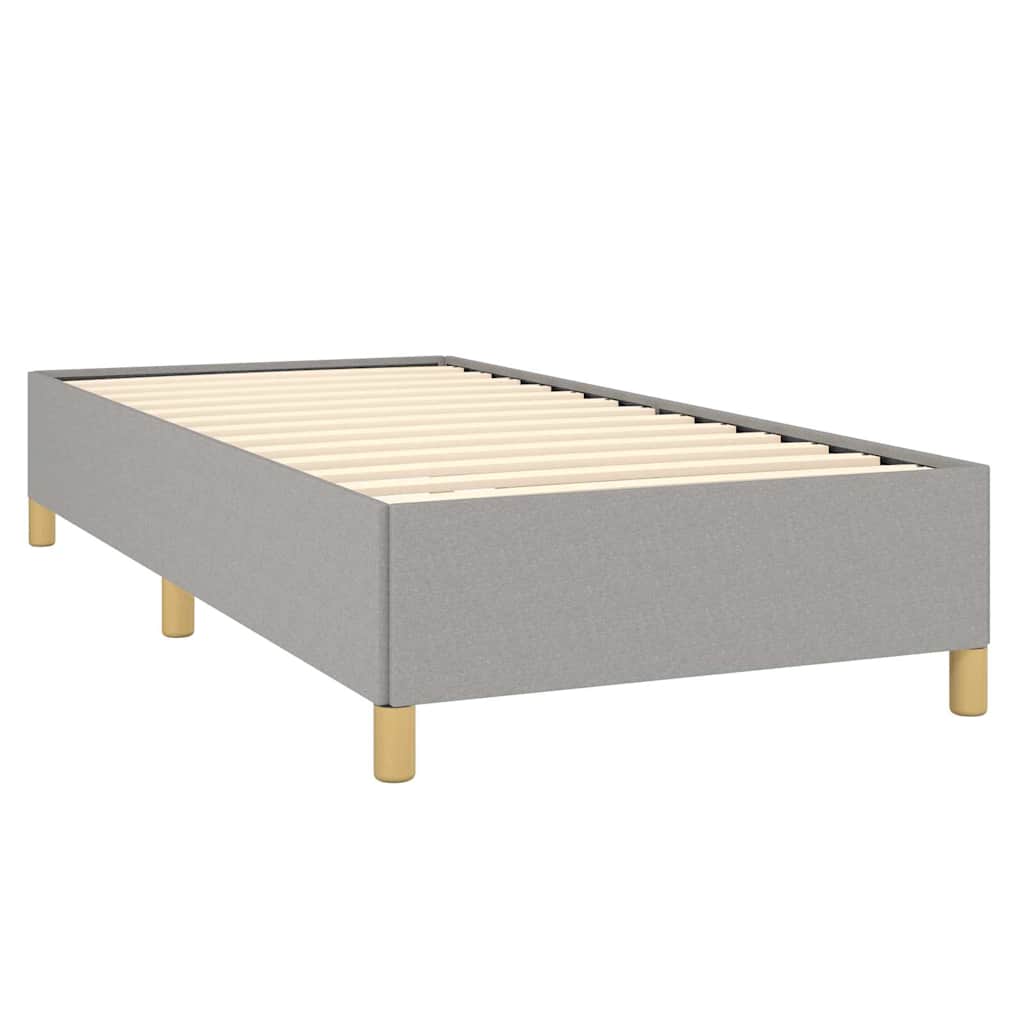 Bed Frame without Mattress Light Grey 100x203 cm Twin XL Fabric