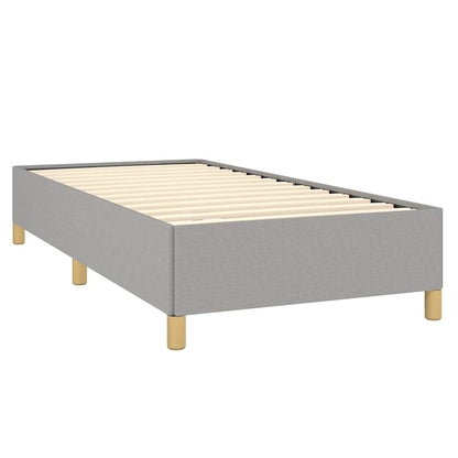 Bed Frame without Mattress Light Grey 100x203 cm Twin XL Fabric