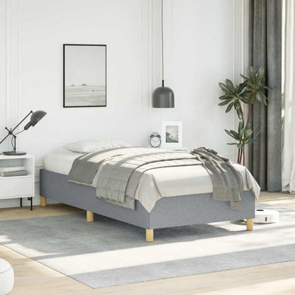 Bed Frame without Mattress Light Grey 100x203 cm Twin XL Fabric