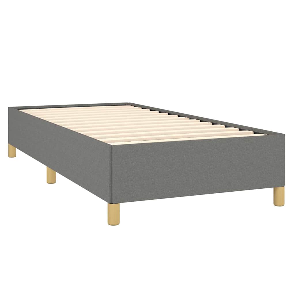 Bed Frame without Mattress Dark Grey 100x203 cm Twin XL Fabric