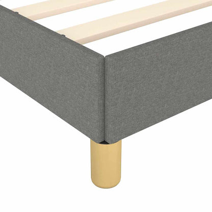 Bed Frame without Mattress Dark Grey 100x203 cm Twin XL Fabric